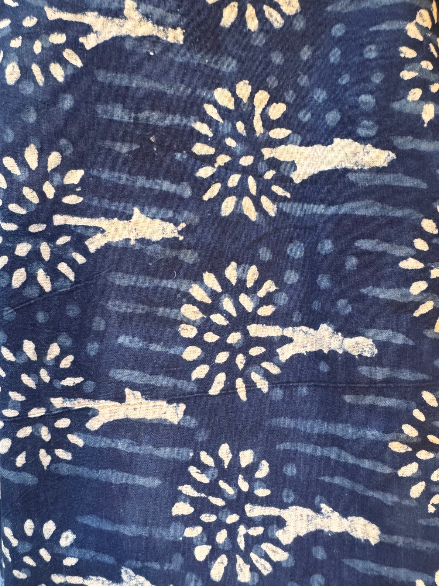 Indigo- bagru print hand block cotton-PED 2.5 Mtr