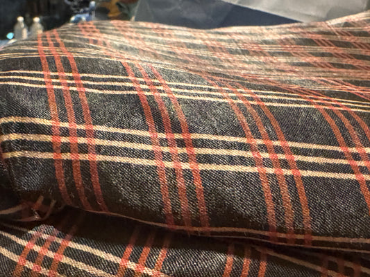 Black Mushroo Silk check fabric- 2.5 mtr